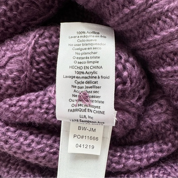 LuLaRoe Lucille Cable Knit Oversized Cardigan M Sweater Preppy Academia Cozy NEW - Picture 9 of 12